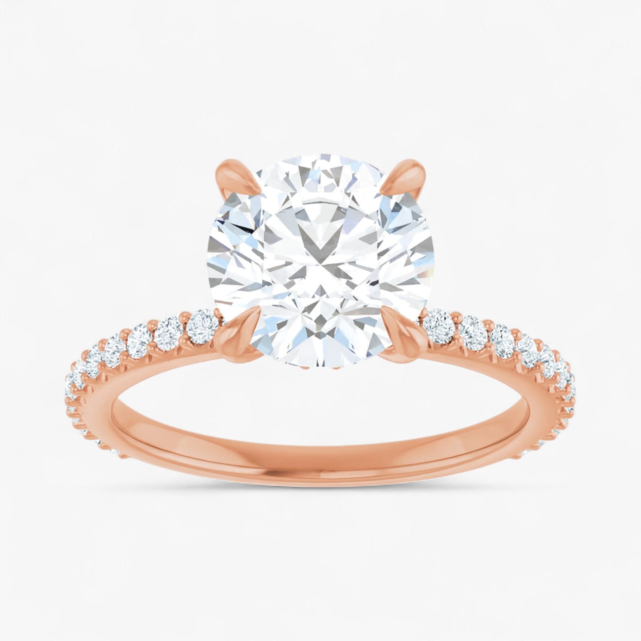The Iconic Secret Halo Pavé Engagement Ring | Round