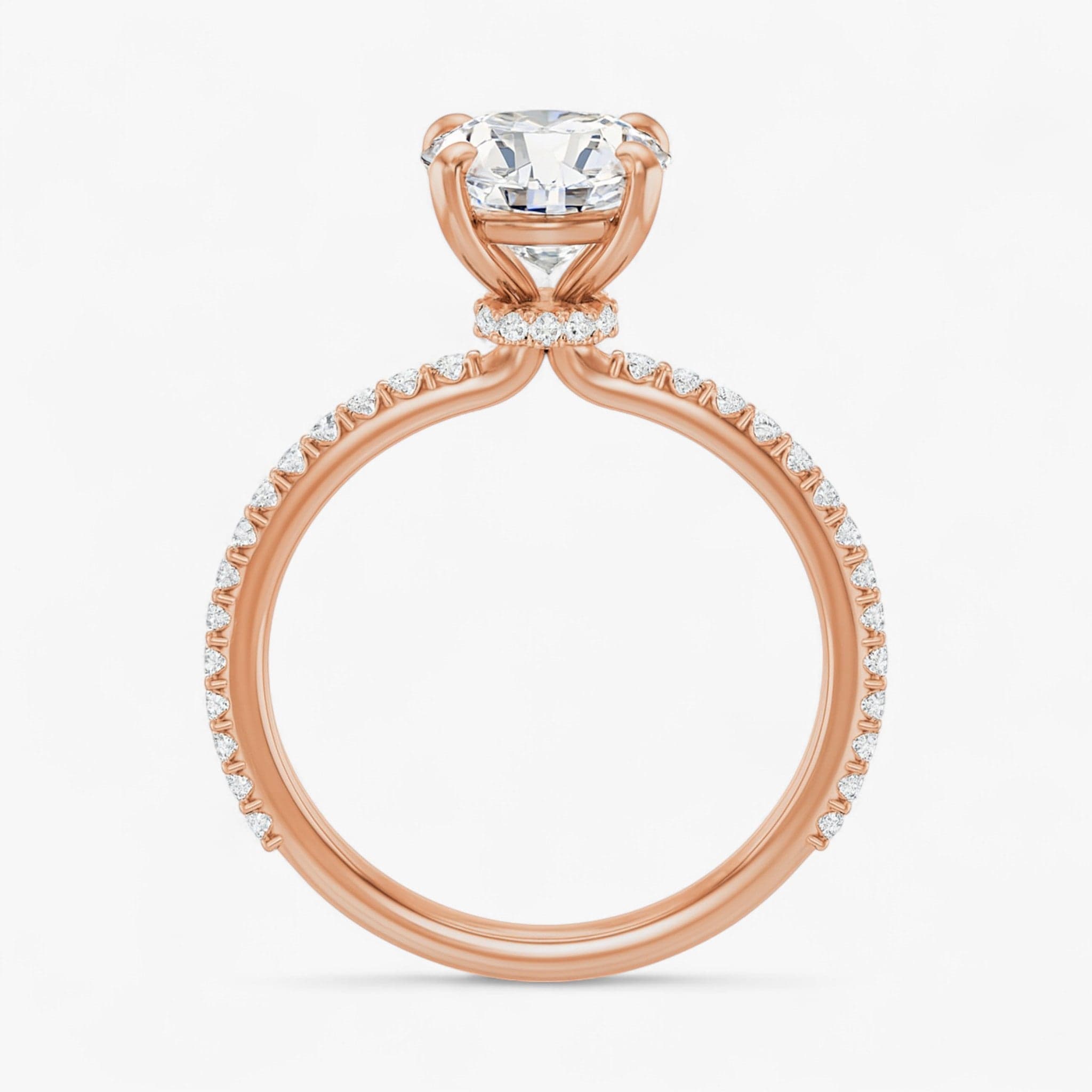 The Iconic Secret Halo Pavé Engagement Ring | Round