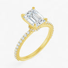 The Iconic Secret Halo Pavé Engagement Ring | Emerald
