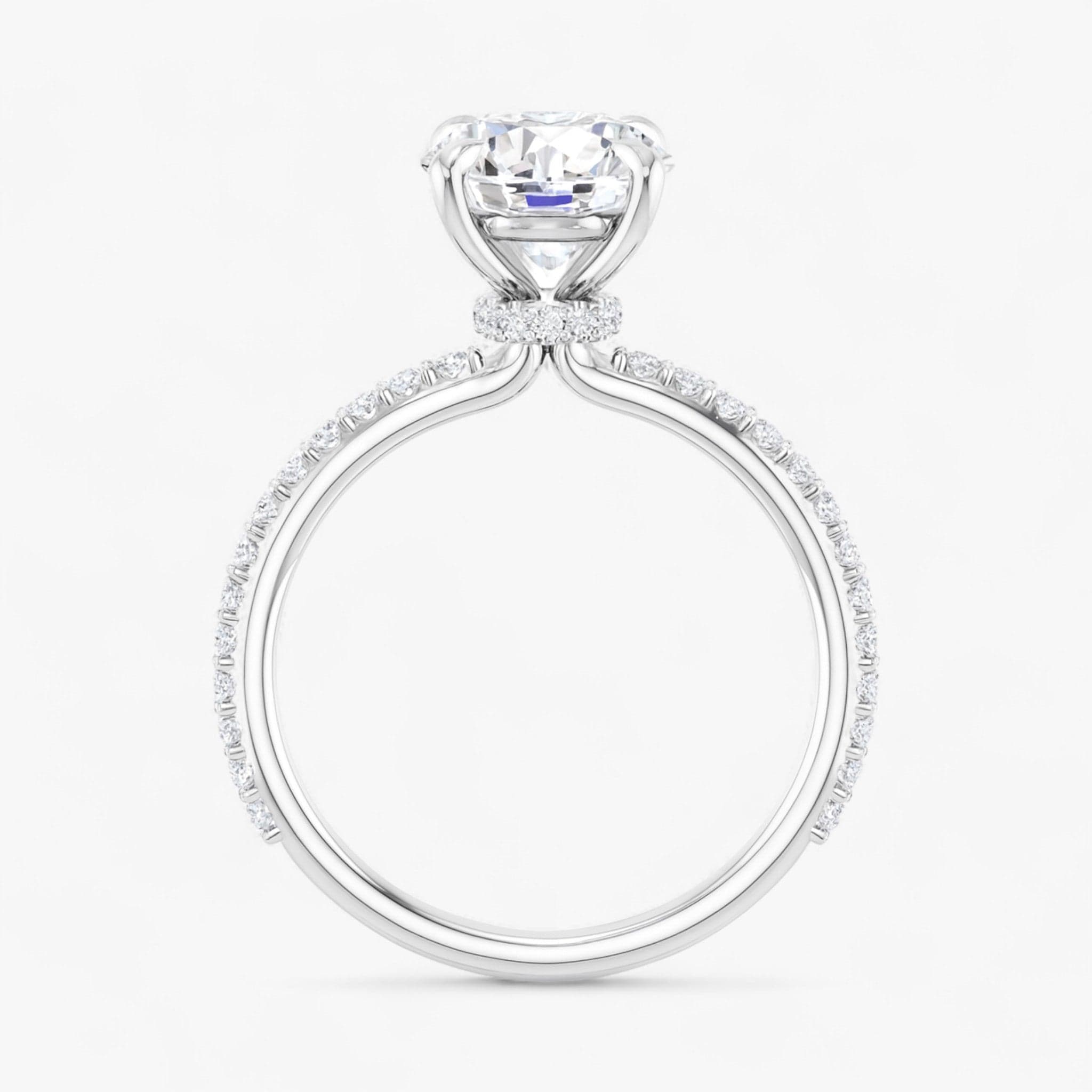 The Iconic Secret Halo Pavé Engagement Ring | Round