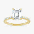 The Iconic Secret Halo Pavé Engagement Ring | Emerald