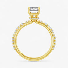 The Iconic Secret Halo Pavé Engagement Ring | Emerald