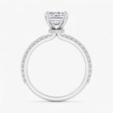 The Iconic Secret Halo Pavé Engagement Ring | Emerald