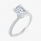 The Iconic Secret Halo Pavé Engagement Ring | Emerald