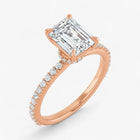 The Iconic Secret Halo Pavé Engagement Ring | Emerald