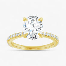 The Iconic Secret Halo Pavé Engagement Ring | Oval