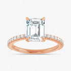 The Iconic Secret Halo Pavé Engagement Ring | Emerald