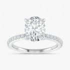 The Iconic Secret Halo Pavé Engagement Ring | Oval