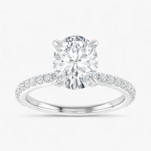 The Iconic Secret Halo Pavé Engagement Ring | Oval