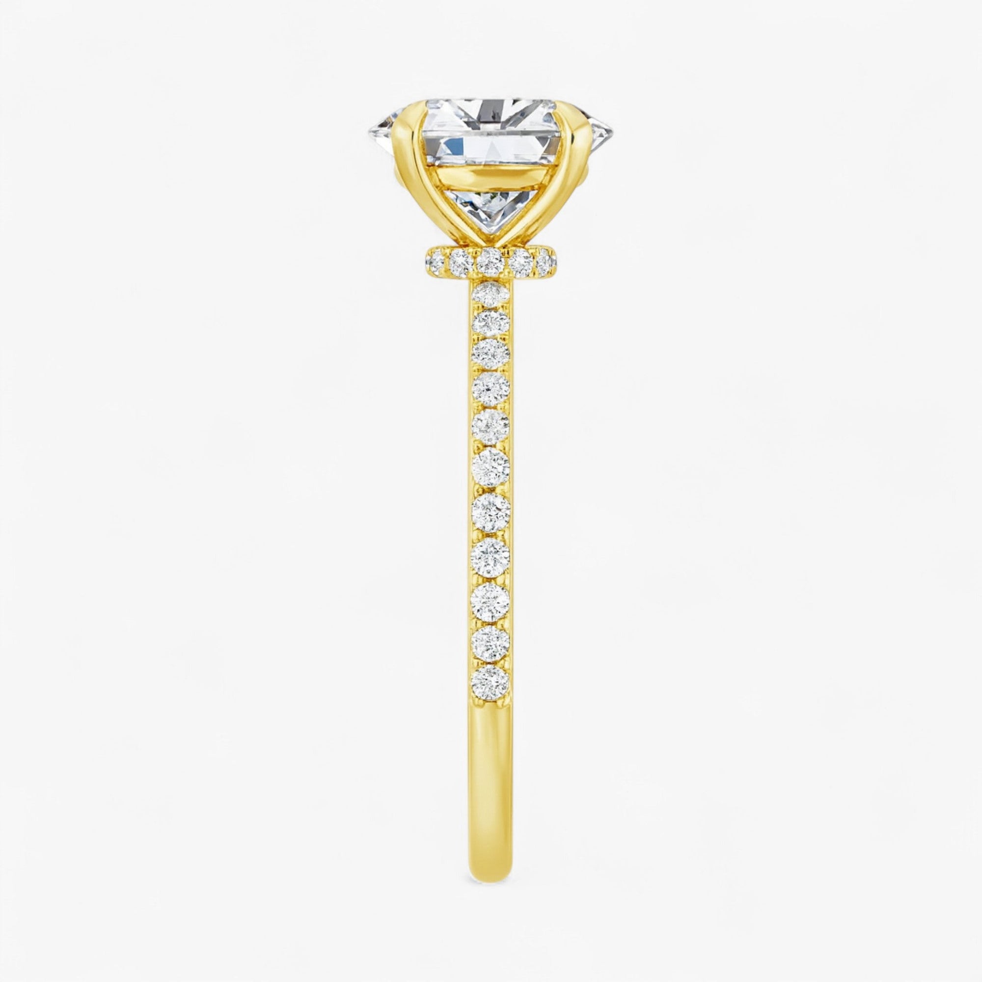The Iconic Secret Halo Pavé Engagement Ring | Oval