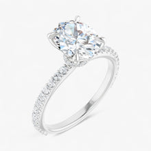 The Iconic Secret Halo Pavé Engagement Ring | Oval