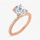 The Iconic Secret Halo Pavé Engagement Ring | Oval