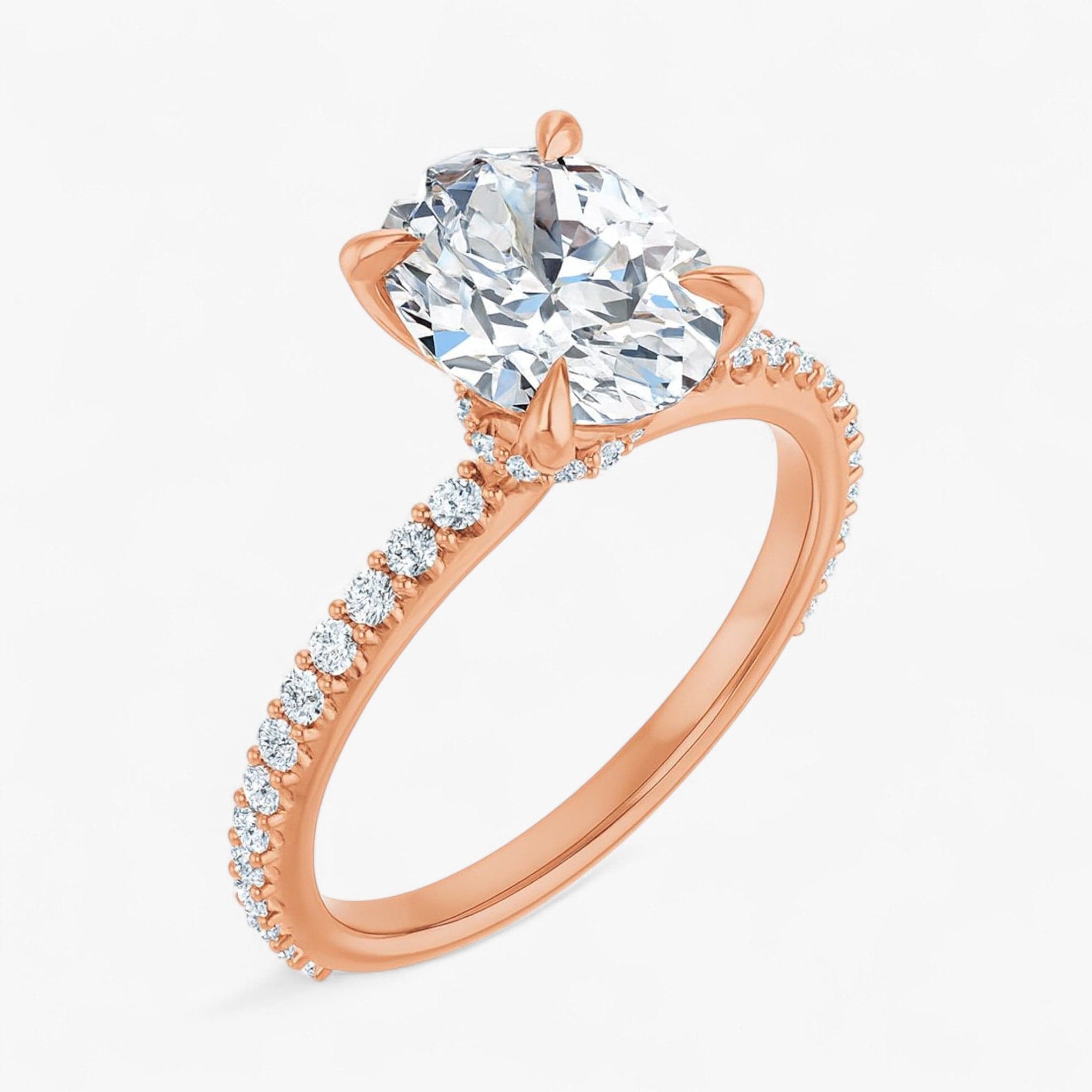 The Iconic Secret Halo Pavé Engagement Ring | Oval