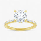 The Iconic Secret Halo Pavé Engagement Ring | Cushion