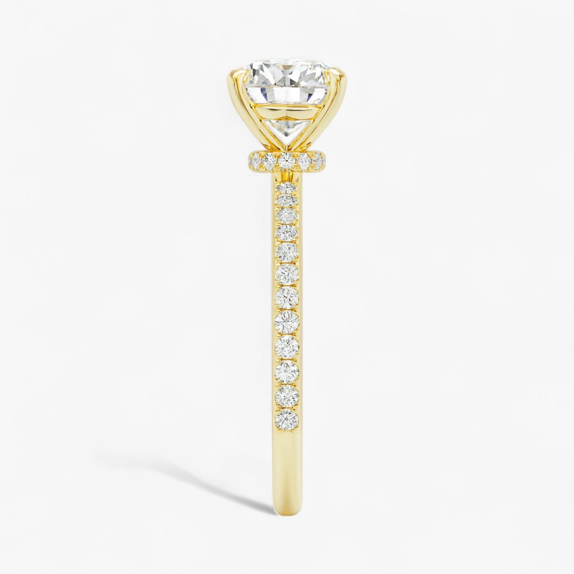 The Iconic Secret Halo Pavé Engagement Ring | Cushion
