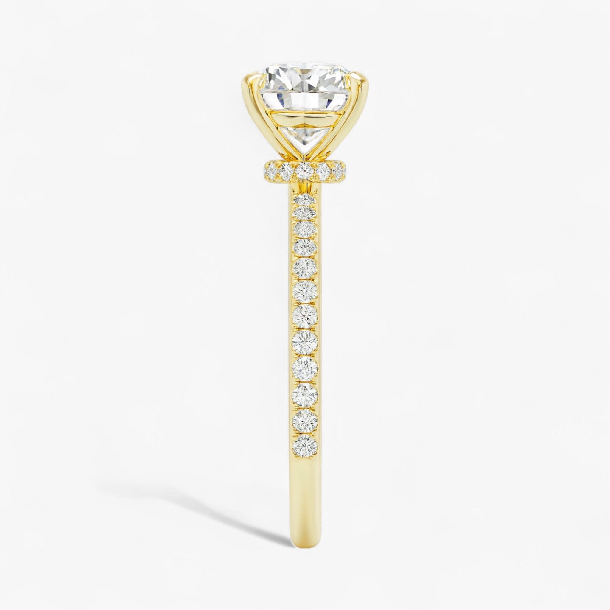 The Iconic Secret Halo Pavé Engagement Ring | Cushion