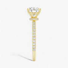 The Iconic Secret Halo Pavé Engagement Ring | Cushion
