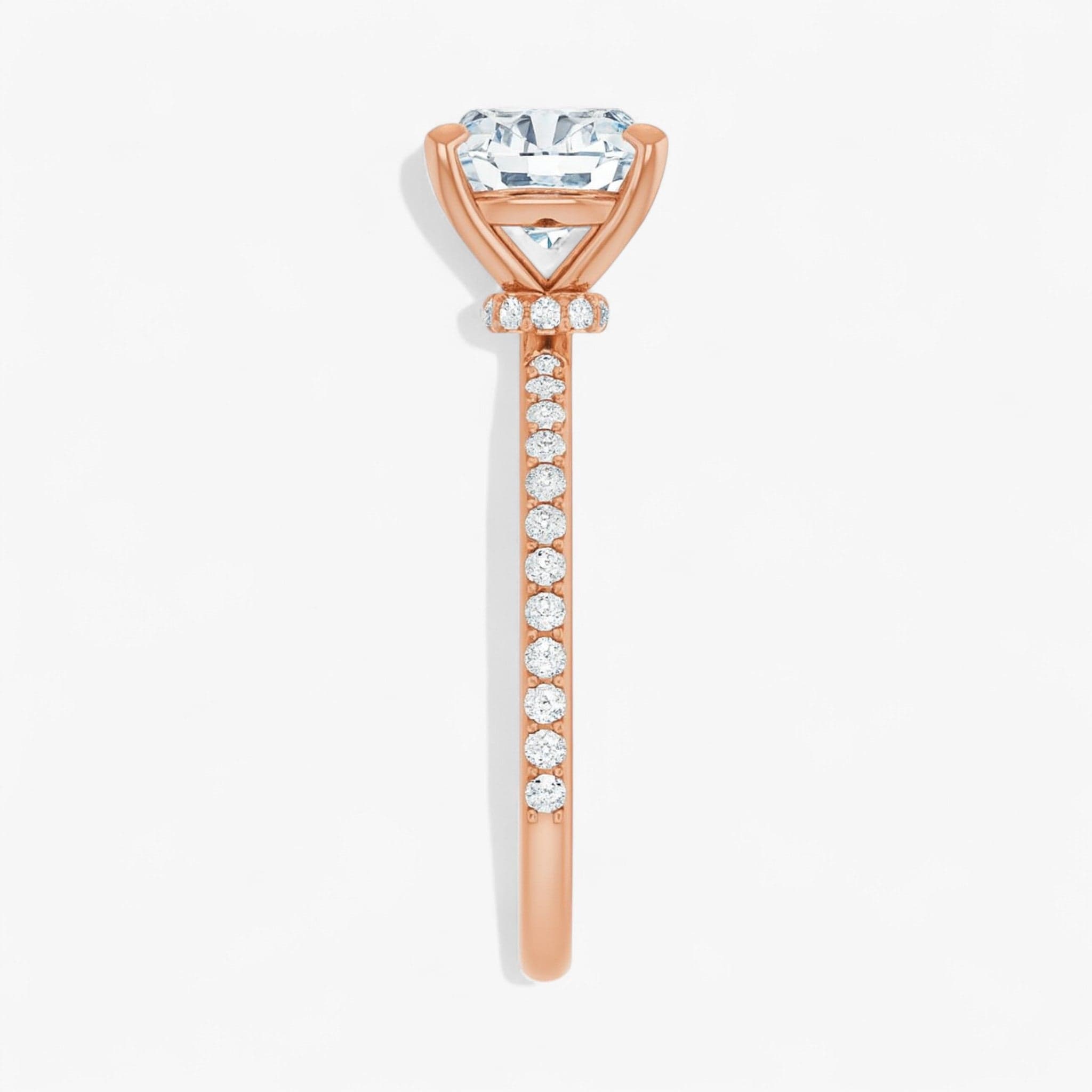 The Iconic Secret Halo Pavé Engagement Ring | Cushion