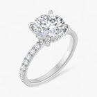 The Signature Pavé Hidden Halo Engagement Ring | Round