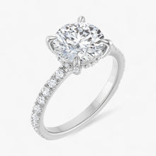 The Signature Pavé Hidden Halo Engagement Ring | Round