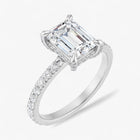 The Signature Pavé Hidden Halo Engagement Ring | Emerald