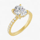 The Signature Pavé Hidden Halo Engagement Ring | Oval