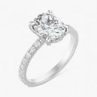The Signature Pavé Hidden Halo Engagement Ring | Oval