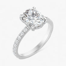 The Signature Pavé Hidden Halo Engagement Ring | Oval