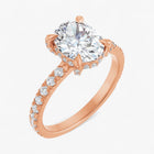 The Signature Pavé Hidden Halo Engagement Ring | Oval