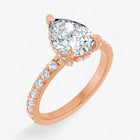 The Signature Pavé Hidden Halo Engagement Ring | Pear