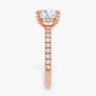 The Signature Pavé Hidden Halo Engagement Ring | Cushion