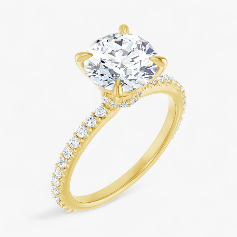 The Iconic Secret Halo Pavé Engagement Ring | Round