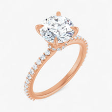 The Iconic Secret Halo Pavé Engagement Ring | Round
