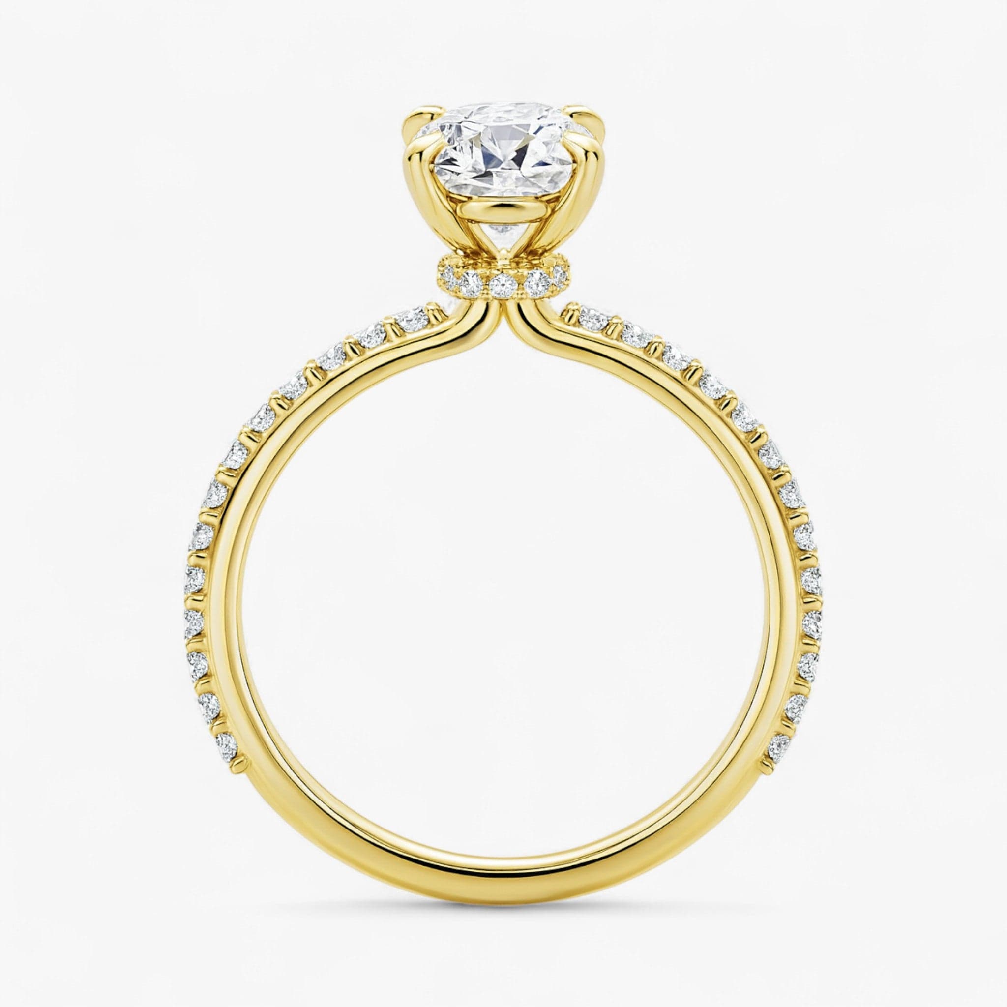 The Iconic Secret Halo Pavé Engagement Ring | Oval