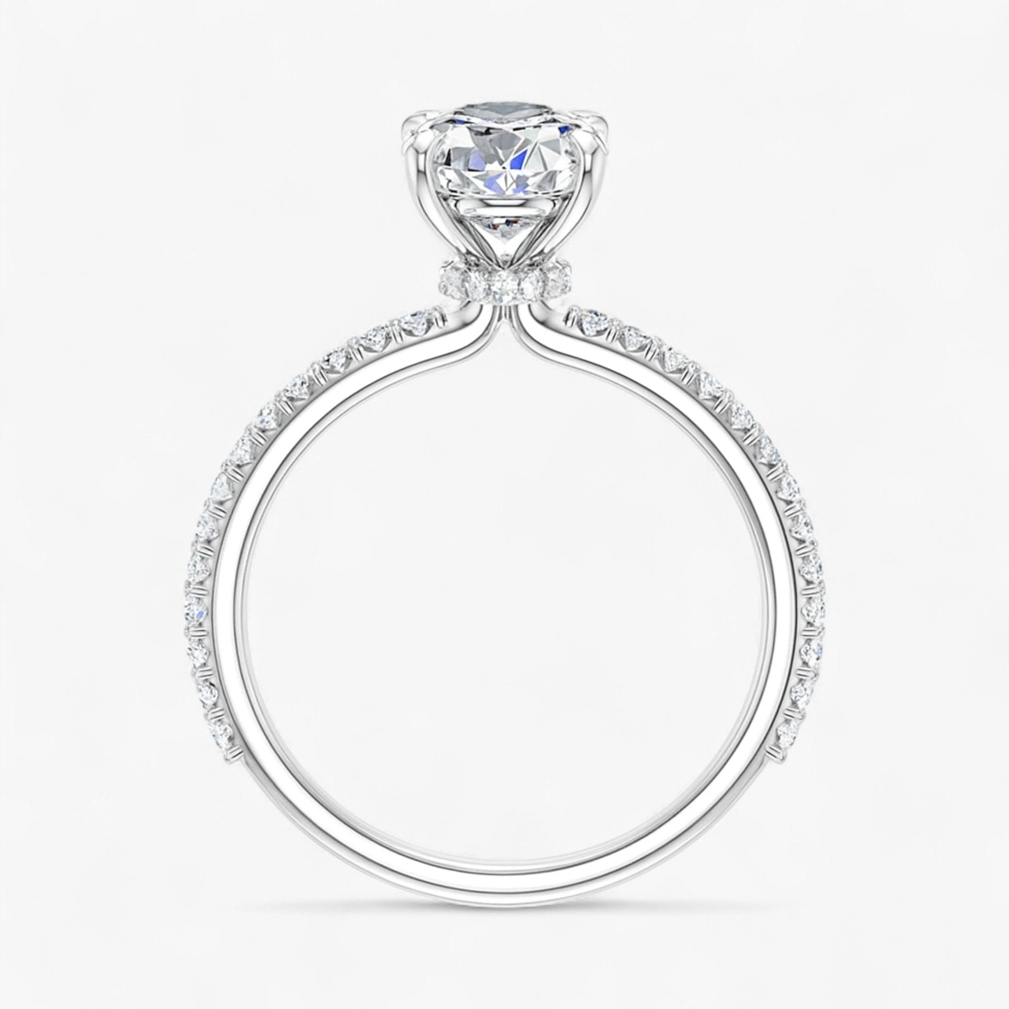 The Iconic Secret Halo Pavé Engagement Ring | Oval