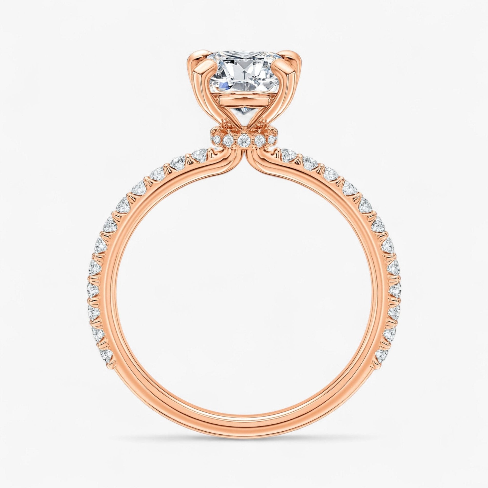 The Iconic Secret Halo Pavé Engagement Ring | Oval