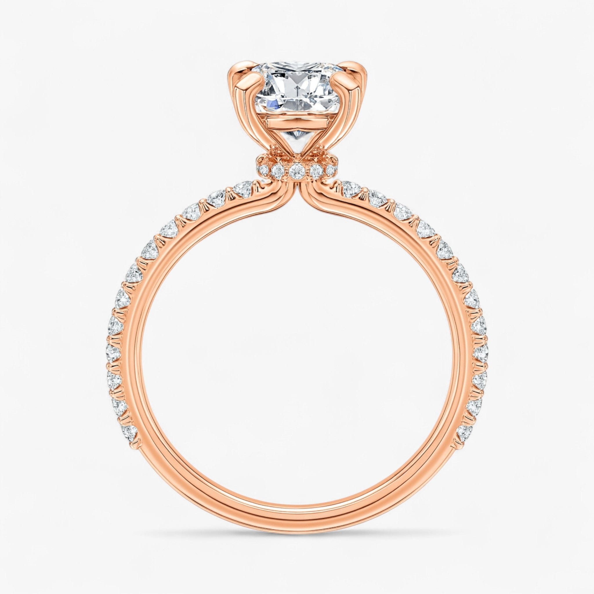The Iconic Secret Halo Pavé Engagement Ring | Oval