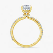 The Iconic Secret Halo Pavé Engagement Ring | Cushion