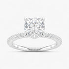 The Iconic Secret Halo Pavé Engagement Ring | Cushion