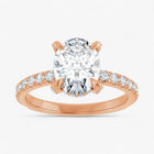 The Signature Pavé Hidden Halo Engagement Ring | Oval