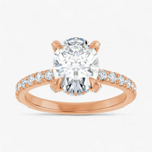 The Signature Pavé Hidden Halo Engagement Ring | Oval