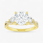 The Iconic 3-Stone Twisted Engagement Ring | Round