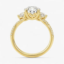 The Iconic 3-Stone Twisted Engagement Ring | Round