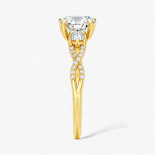 The Iconic 3-Stone Twisted Engagement Ring | Round