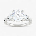 The Iconic 3-Stone Twisted Engagement Ring | Round