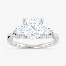 The Iconic 3-Stone Twisted Engagement Ring | Round
