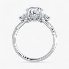 The Iconic 3-Stone Twisted Engagement Ring | Round