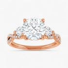 The Iconic 3-Stone Twisted Engagement Ring | Round