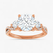 The Iconic 3-Stone Twisted Engagement Ring | Round