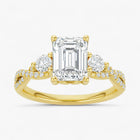 The Iconic 3-Stone Twisted Engagement Ring | Emerald